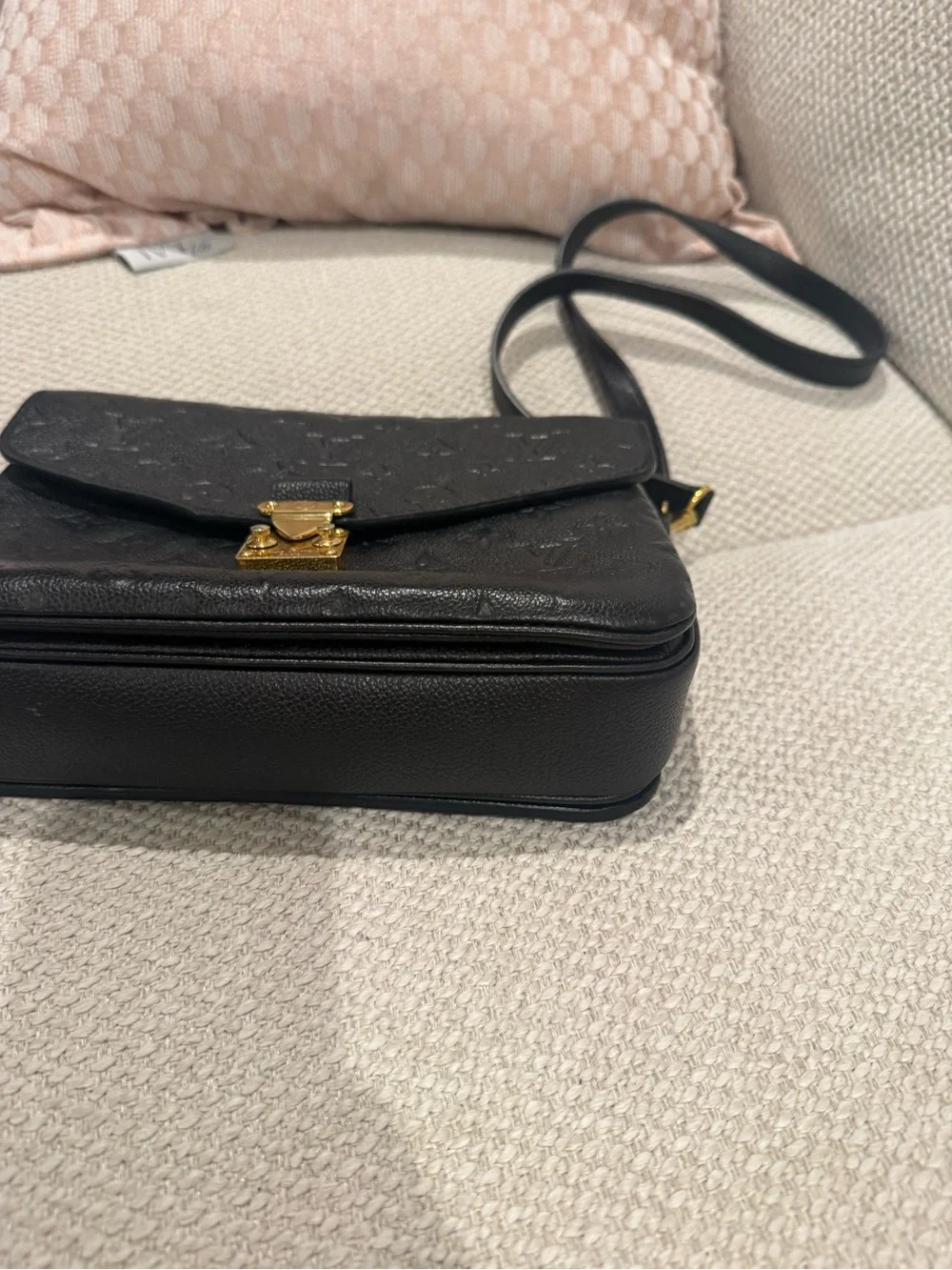 Louis Vuitton Black Monogram Empreinte Leather Pochette Metis-Style Crossbody - Picture 2 of 6
